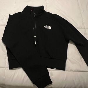North face quarter zip crop sweatshirt